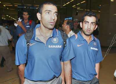 Indian cricketers at Karachi