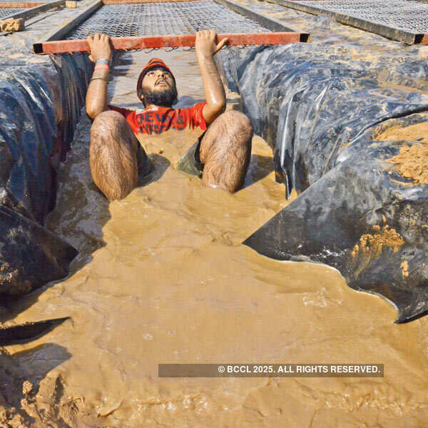 A participant during Devils Circuit, India’s biggest obstacle run, held