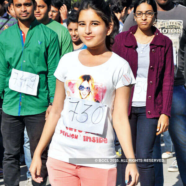Backward walk organised by an institute in Indore