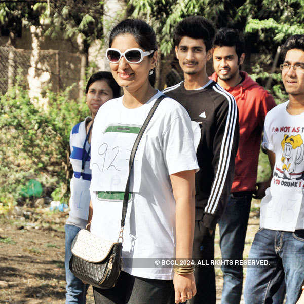 Backward walk organised by an institute in Indore