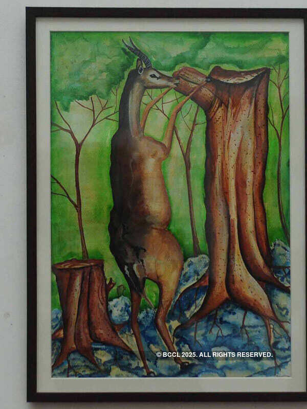 RLV College's painting exhibition