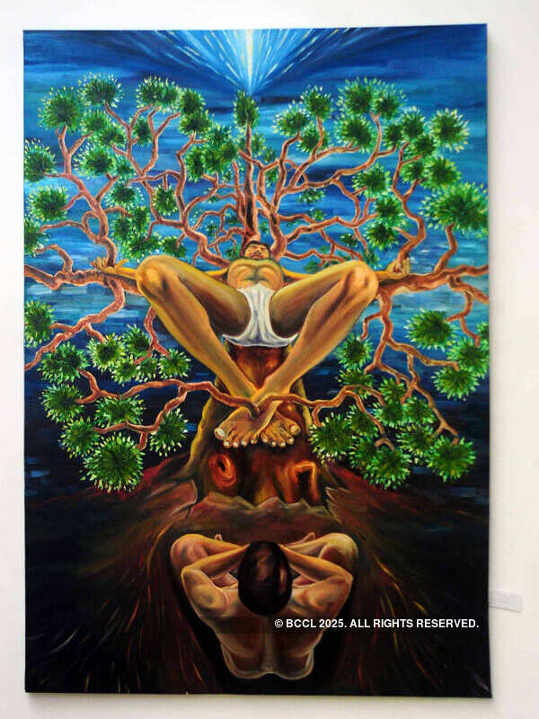 RLV College's painting exhibition