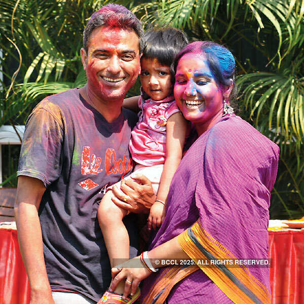 Holi party of a channel