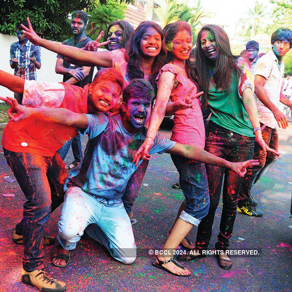 Holi celebration @ Kochi college