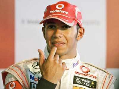 Lewis Hamilton in Mumbai