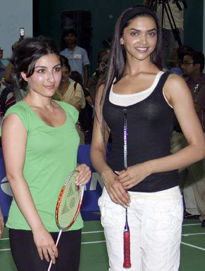 Deepika at exhibition match