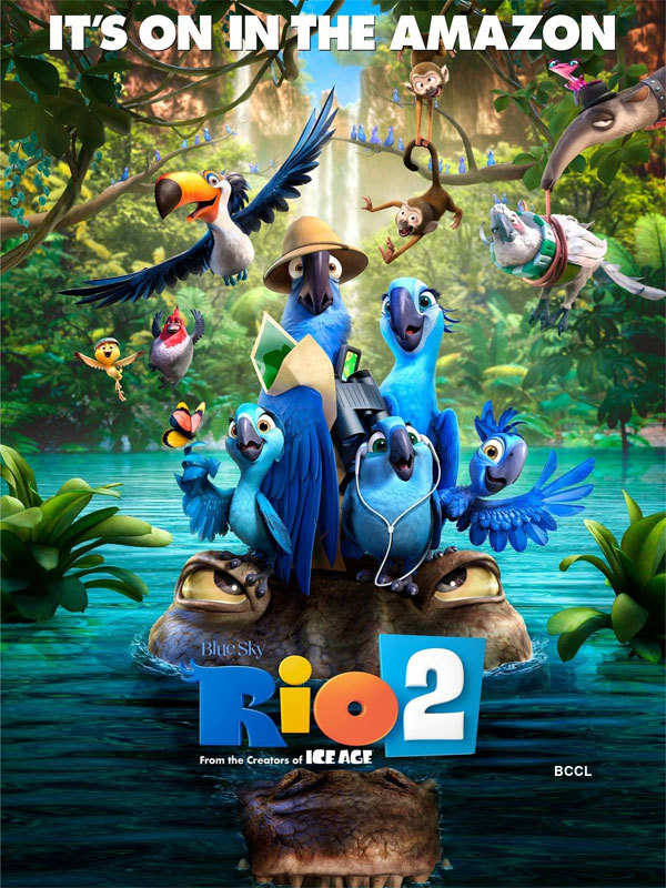 Poster of Hollywood 3D computer-animated musical adventure-comedy film Rio  2.