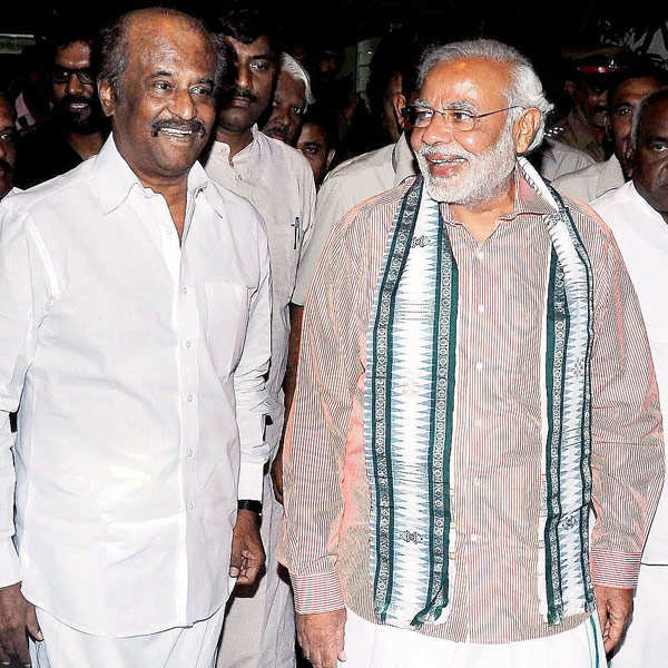 Modi meets Rajinikanth in Chennai