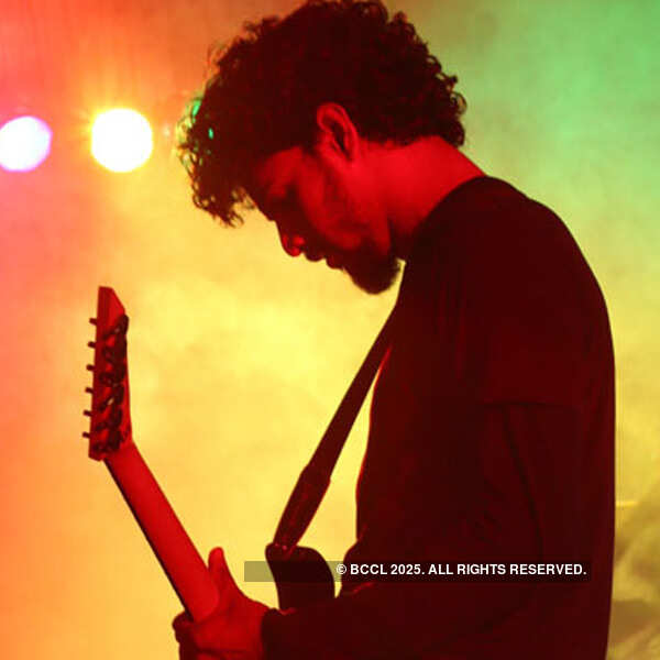 Downtroddence band performs at a concert