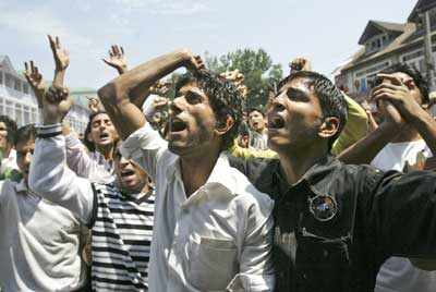 Protest in Srinagar