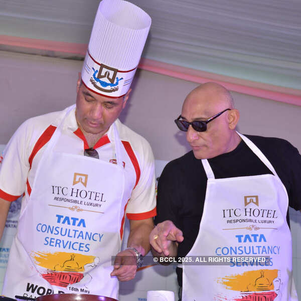 Neha Dhupia at a pasta party