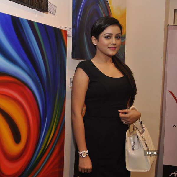 Mishti Chakraborty at art exhibition