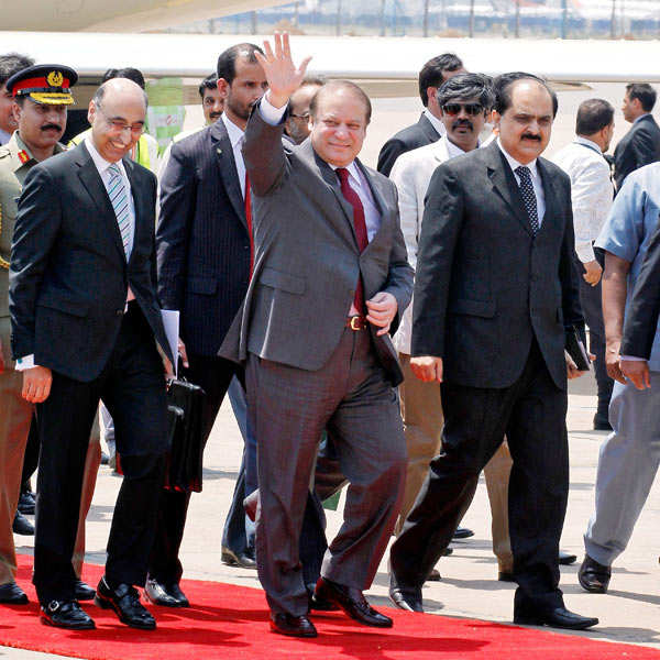 Nawaz Sharif arrives India