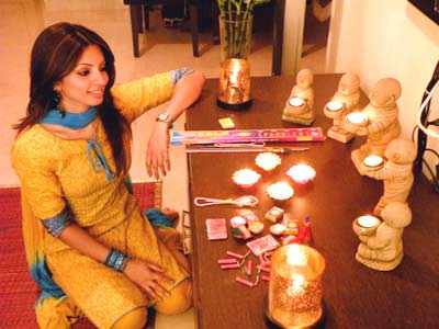 Diwali with Shama Sikander