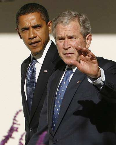 Obama meets Bush
