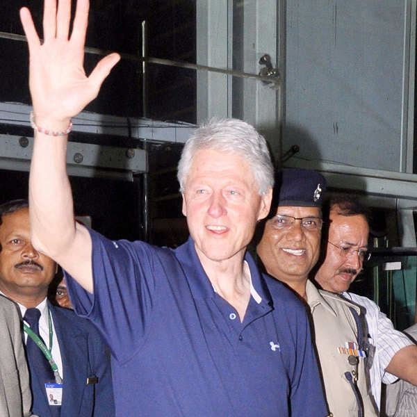 Ex-US president Bill Clinton in Jaipur