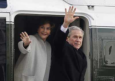 Bush makes a quiet exit