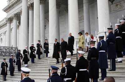 Bush makes a quiet exit