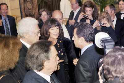 Sarkozy at award ceremony