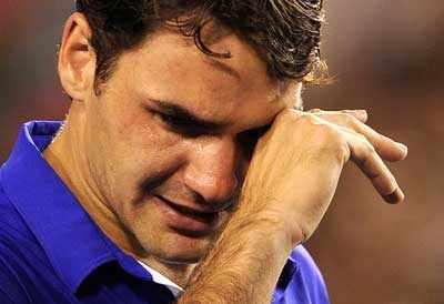 Federer in tears