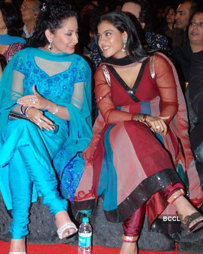 Sanjay Dutt's wife Manyata and Kajol during 'Max Stardust' a...