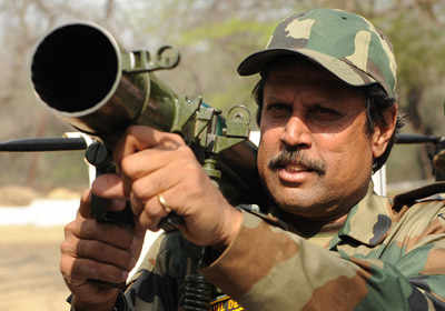 Kapil Dev at Military training