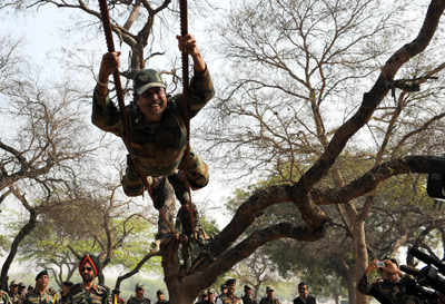 Kapil Dev at Military training