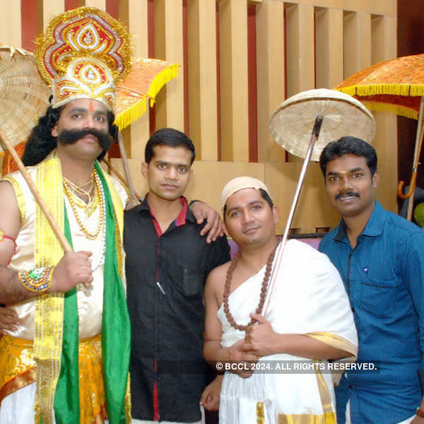 Midhvn, Bhanv, Prem and Manjunath during Onam celebrations at Crowne ...