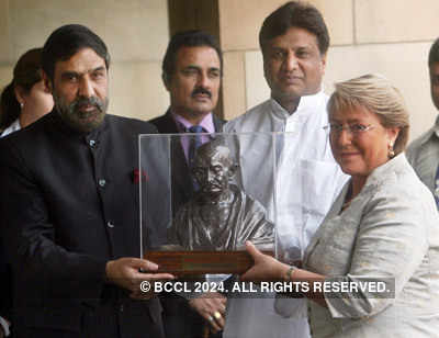 Michelle Bachelet in Delhi