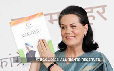 Sonia releases manifesto 