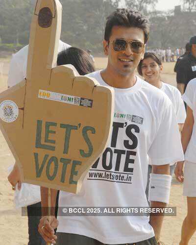 'Let's Vote' walk