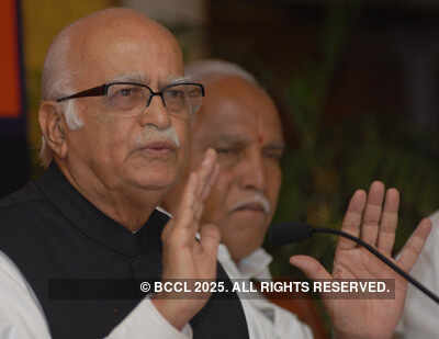 Advani at a press meet