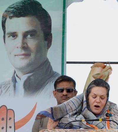 Sonia at election rally