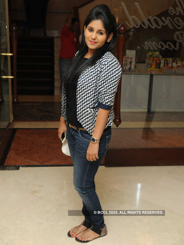 Shruthi at a lifestyle exhibition held in Hyderabad.