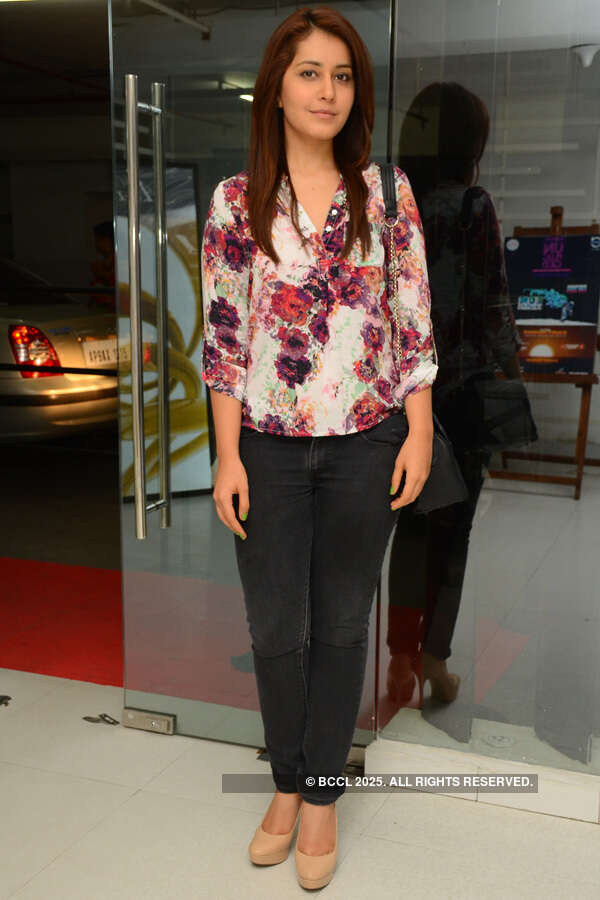 Rashi Khanna at Rakul Preet's birthday party held in Hyderabad