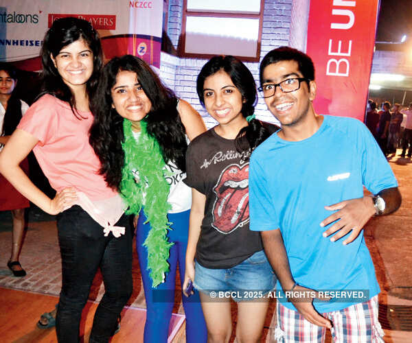 Snighda, Shubjangi, Simran, Rohit at the annual cultural festival of IIT-Kanpur, Antaragni 2014.