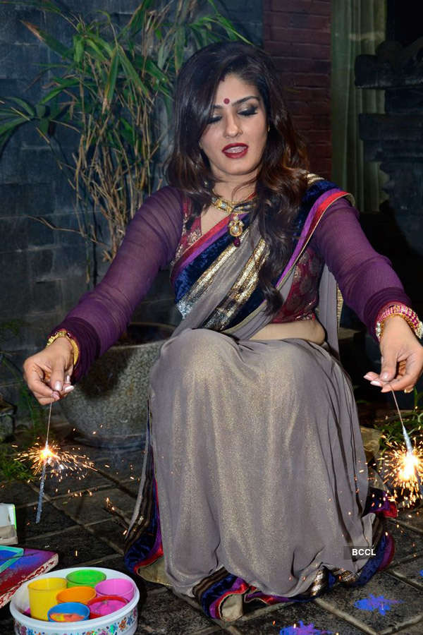 Raveena celebrates Diwali