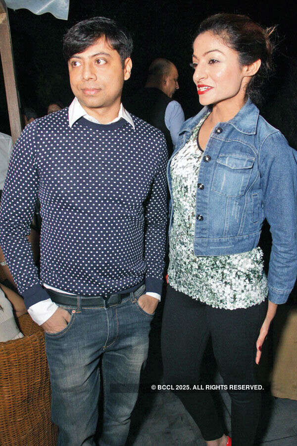 A fashionable rooftop party