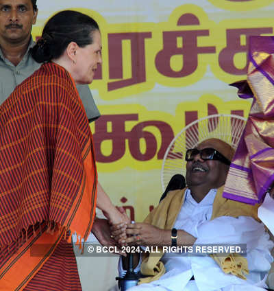 Sonia at an election rally