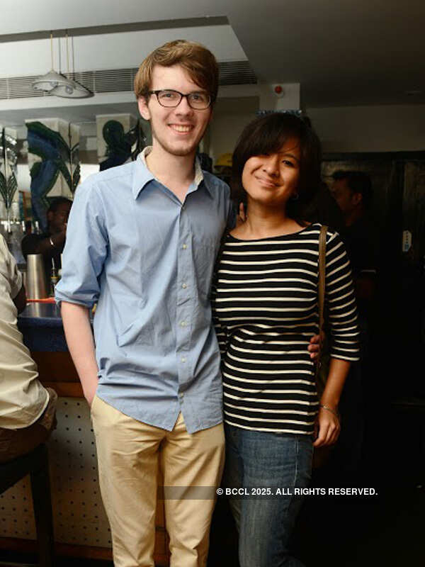 Vivek and Shokhi strike a pose at a party at Zara in Chennai