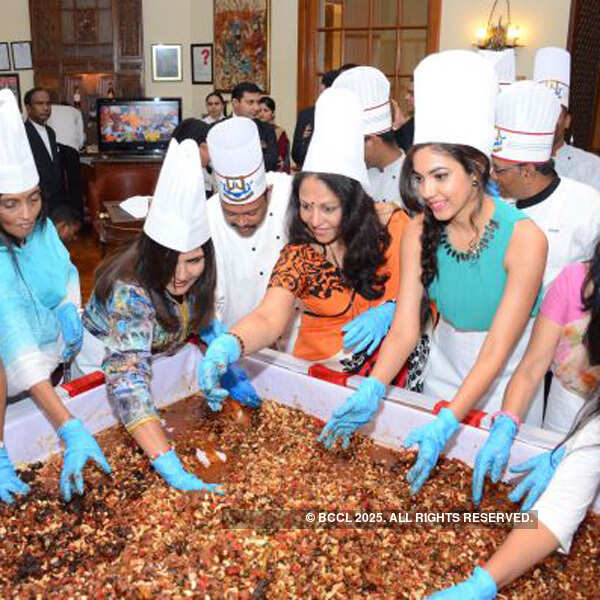 Cake mixing ceremony in Hyderabad