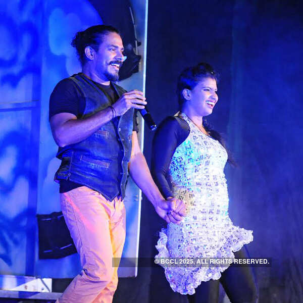 Television artiste Raj Kalesh performs at Trivandrum