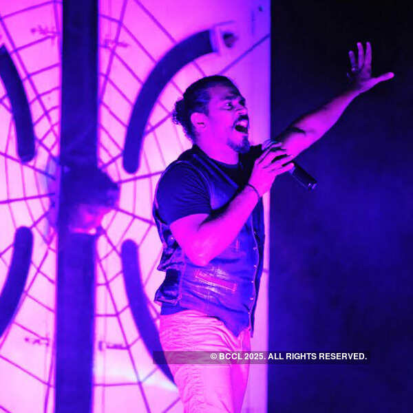 Television artiste Raj Kalesh performs at Trivandrum