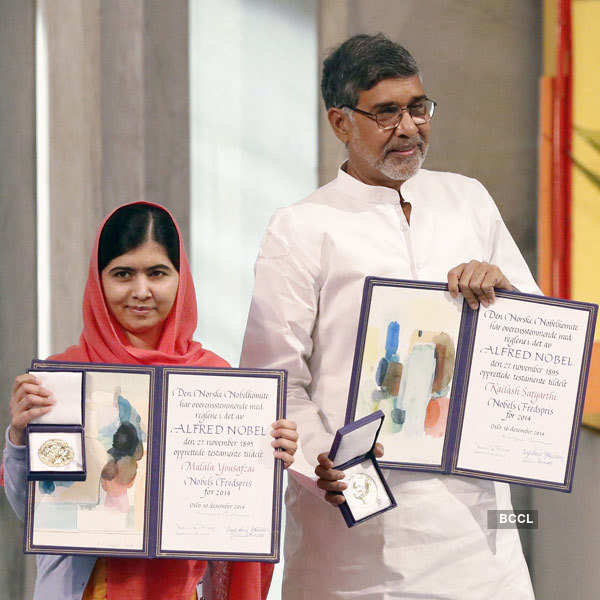 Malala, Satyarthi accept Nobel Peace Prize: In pics