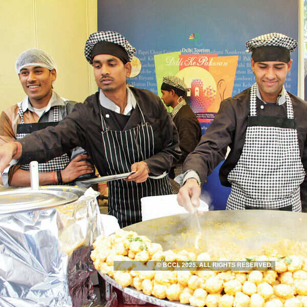 Enjoying Delhi's cuisine