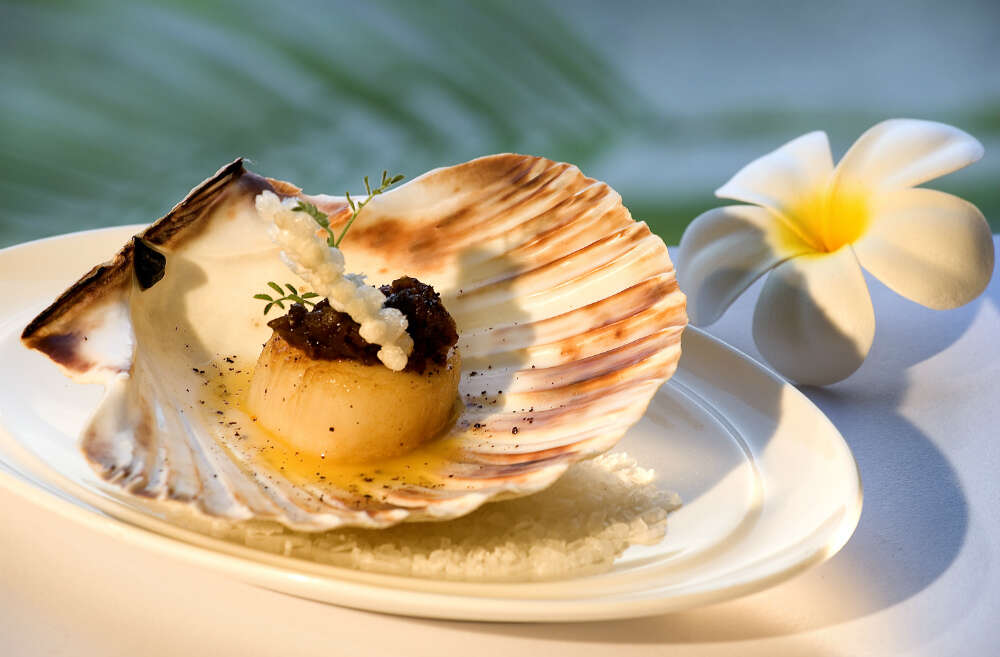 Indian Accent INDIAN ACCENT ED roast scallops balchao saboodana papad kokum powder