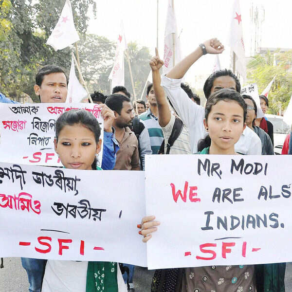 'NE immigrants': Protests in Assam against BJP