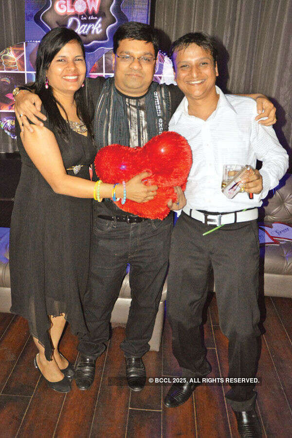 Glowing with happiness