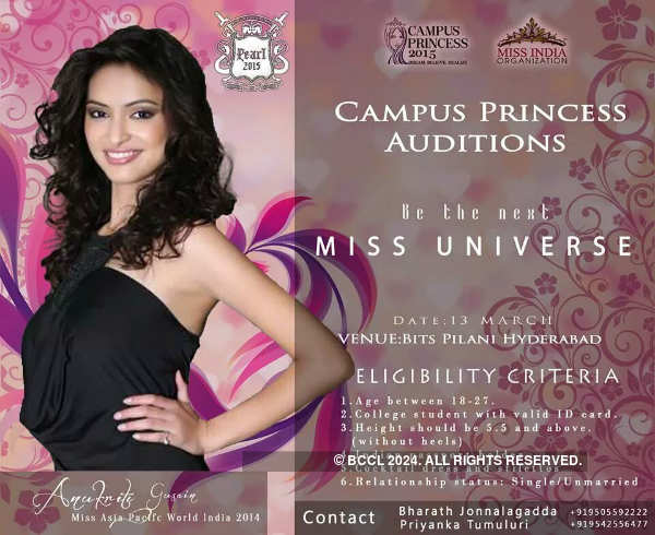 Campus Princess coming to Hyderabad