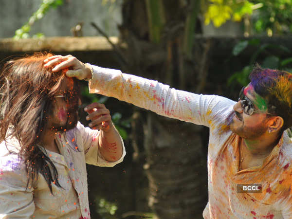 Satrajit's Holi party at Narendrapur